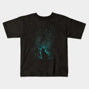 Street Cat and Rain Kids T-Shirt